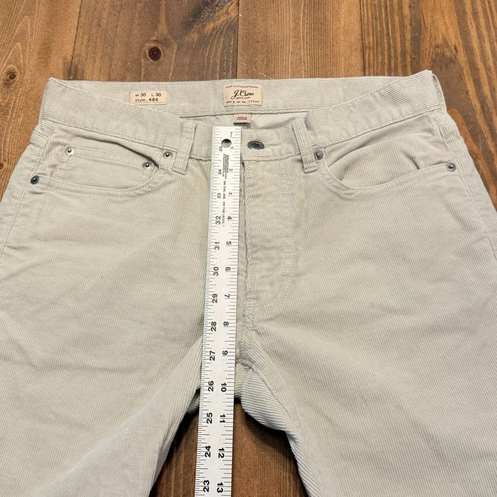 J Crew 484‎ Corduroy Pants Men's 30x30 Beige Slim Fit Traditional 5-Pocket Style